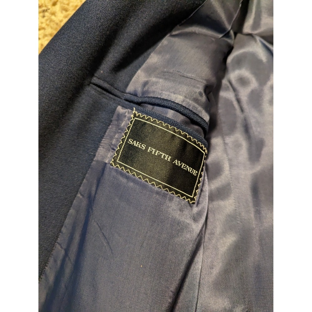 Mens Vintage Saks Fifth Avenue Wool Cashmere Blazer Size 42 Project Coat - Picture 6 of 10